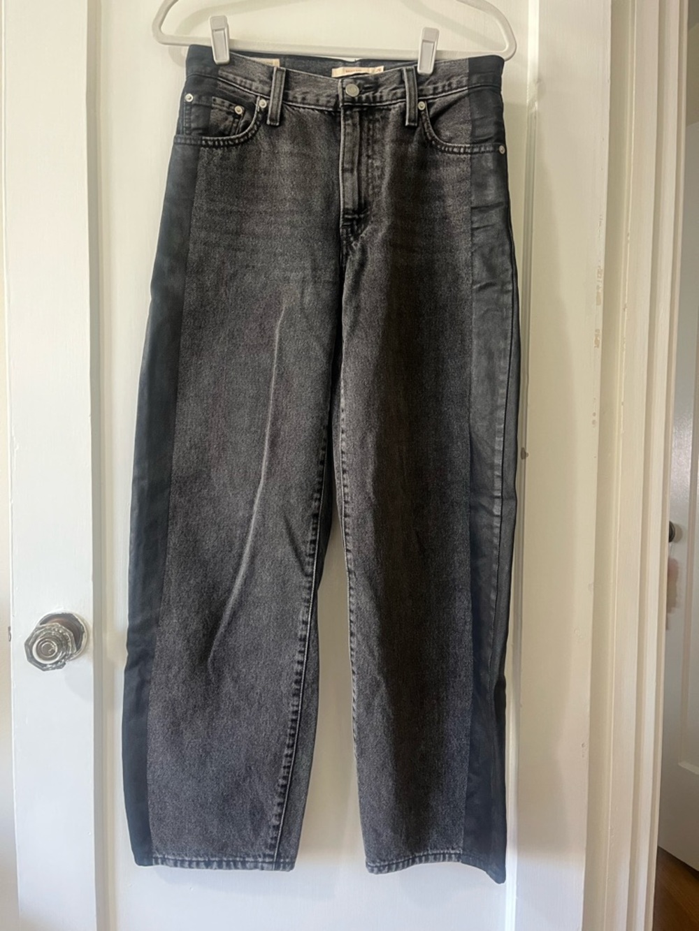 Levi's Women's Baggy Dad Stripe Two-Tone Jeans Sz 26